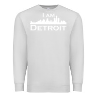 Dove Grey I Am Detroit Premium Sweatshirt - linhVisuals