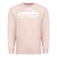 Pale Pink I Am Detroit Premium Sweatshirt - linhVisuals