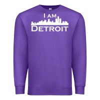 Purple I Am Detroit Premium Sweatshirt - linhVisuals