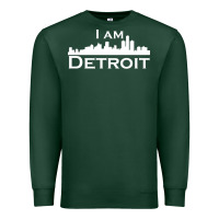 Sports Green I Am Detroit Premium Sweatshirt - linhVisuals
