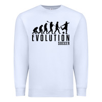 White soccer evolution Premium Sweatshirt - linhVisuals