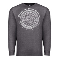 Charcoal Heather BBS Wheel Premium Sweatshirt - linhVisuals