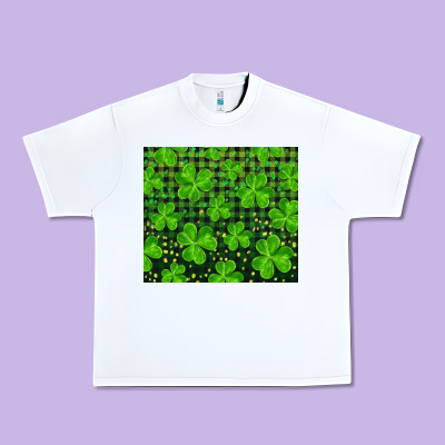 Saint Patricks Day Shamrock And Plaid Urban Heavy Tee Designed By Ranaportraitstore