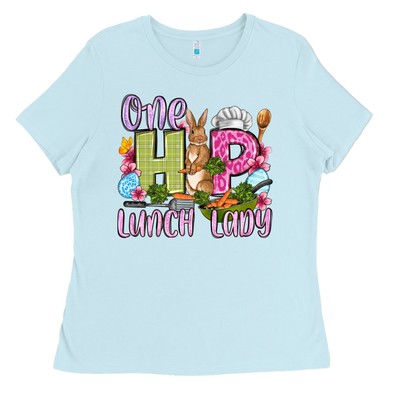Easter Day One Hip Lunch Lady Ladies Tee by OliviaCreatesArt | Teevron