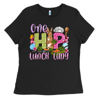 Black Easter Day One hip Lunch Lady Ladies Tee - OliviaCreatesArt