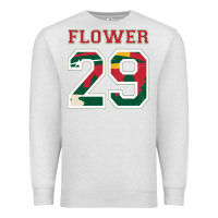 Oatmeal Heather flower 29 wild goalie fleury minnesota pro ice hockey design Premium Sweatshirt - linhVisuals