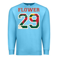 Ocean Blue flower 29 wild goalie fleury minnesota pro ice hockey design Premium Sweatshirt - linhVisuals