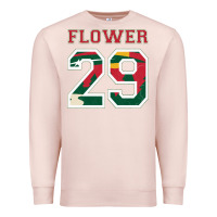 Pale Pink flower 29 wild goalie fleury minnesota pro ice hockey design Premium Sweatshirt - linhVisuals