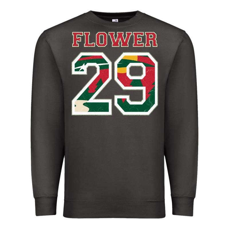Flower 29 Wild Goalie Fleury Minnesota Pro Ice Hockey Design Premium Sweatshirt by linhVisuals | Teevron