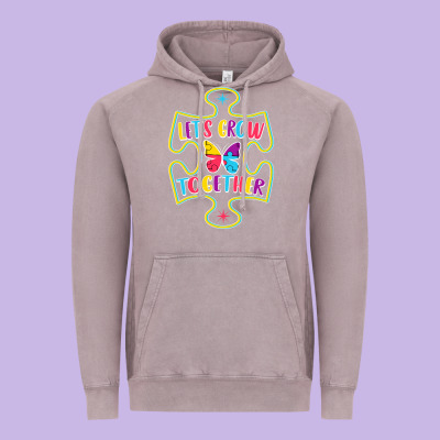 Let S Grow Together Vintage Hoodie Designed By Cowhidedigitalart