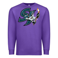 Purple the barracuda san jose Premium Sweatshirt - linhVisuals