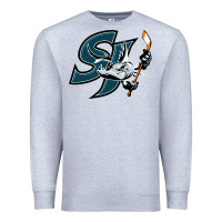 Heather Grey the barracuda san jose Premium Sweatshirt - linhVisuals