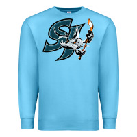 Ocean Blue the barracuda san jose Premium Sweatshirt - linhVisuals