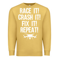 Antique Gold funny drone racing design men women drone pilot rc racers Premium Sweatshirt - linhVisuals