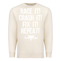 Sandshell funny drone racing design men women drone pilot rc racers Premium Sweatshirt - linhVisuals