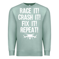 Seafoam funny drone racing design men women drone pilot rc racers Premium Sweatshirt - linhVisuals