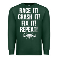 Sports Green funny drone racing design men women drone pilot rc racers Premium Sweatshirt - linhVisuals