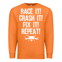 Carrot funny drone racing design men women drone pilot rc racers Premium Sweatshirt - linhVisuals