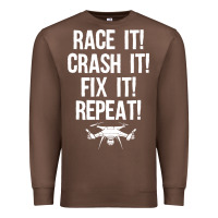 Chestnut funny drone racing design men women drone pilot rc racers Premium Sweatshirt - linhVisuals