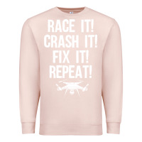 Pale Pink funny drone racing design men women drone pilot rc racers Premium Sweatshirt - linhVisuals