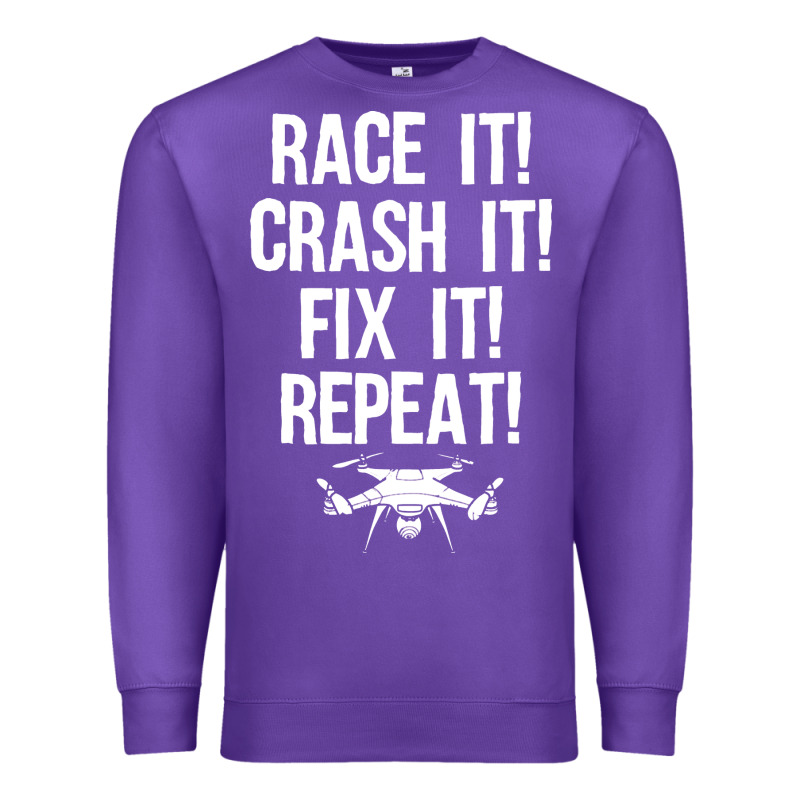 Funny Drone Racing Design Men Women Drone Pilot Rc Racers Premium Sweatshirt by linhVisuals | Teevron