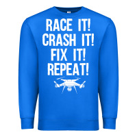 True Royal funny drone racing design men women drone pilot rc racers Premium Sweatshirt - linhVisuals