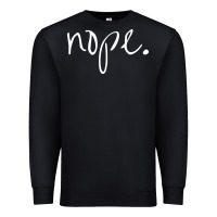 Black funny nope Premium Sweatshirt - linhVisuals
