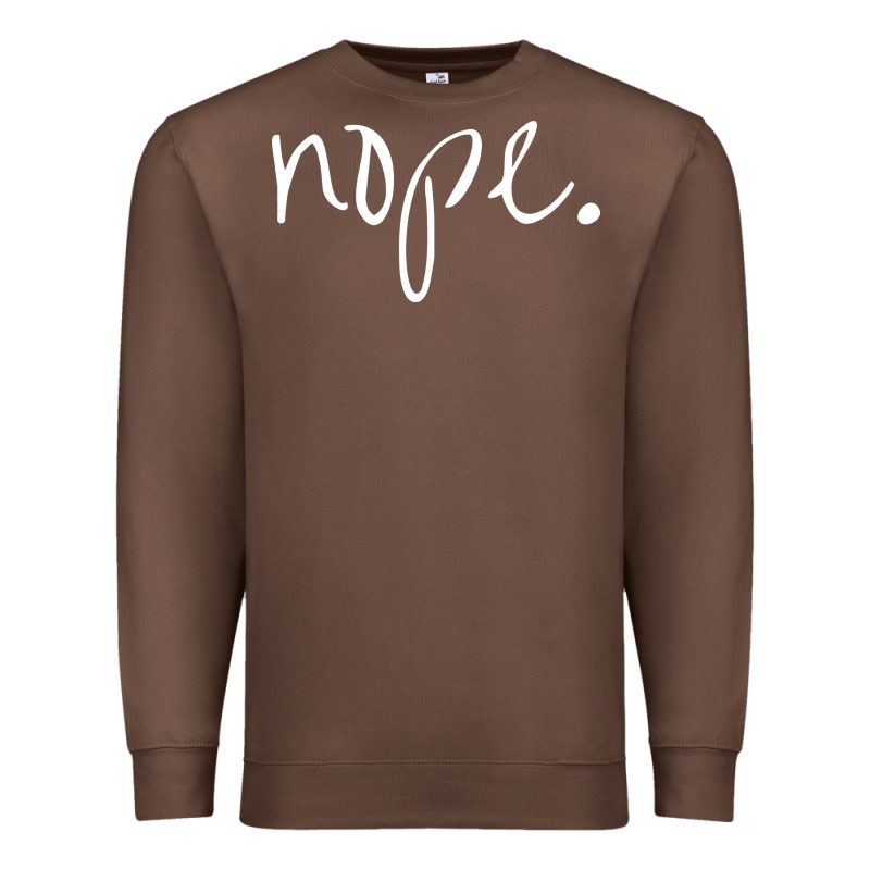 Funny Nope Premium Sweatshirt by linhVisuals | Teevron