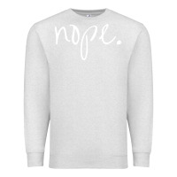 Oatmeal Heather funny nope Premium Sweatshirt - linhVisuals
