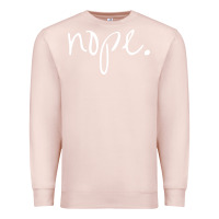 Pale Pink funny nope Premium Sweatshirt - linhVisuals
