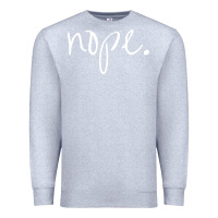 Heather Grey funny nope Premium Sweatshirt - linhVisuals