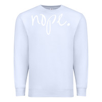 White funny nope Premium Sweatshirt - linhVisuals
