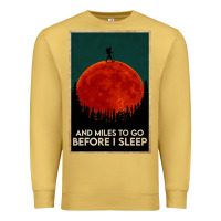 Antique Gold hiking and miles to go before i sleep Premium Sweatshirt - linhVisuals