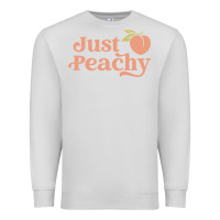Dove Grey just peachy retro 70s georgia peaches summer fruit Premium Sweatshirt - linhVisuals