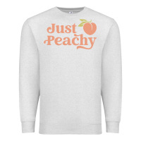 Oatmeal Heather just peachy retro 70s georgia peaches summer fruit Premium Sweatshirt - linhVisuals