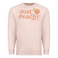 Pale Pink just peachy retro 70s georgia peaches summer fruit Premium Sweatshirt - linhVisuals