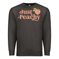 Smoke just peachy retro 70s georgia peaches summer fruit Premium Sweatshirt - linhVisuals