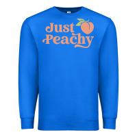 True Royal just peachy retro 70s georgia peaches summer fruit Premium Sweatshirt - linhVisuals