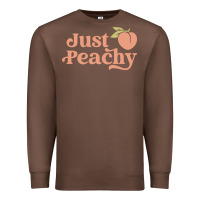 Chestnut just peachy retro 70s georgia peaches summer fruit Premium Sweatshirt - linhVisuals