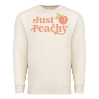 Sandshell just peachy retro 70s georgia peaches summer fruit Premium Sweatshirt - linhVisuals