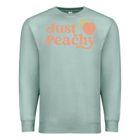 Seafoam just peachy retro 70s georgia peaches summer fruit Premium Sweatshirt - linhVisuals