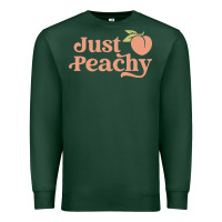 Sports Green just peachy retro 70s georgia peaches summer fruit Premium Sweatshirt - linhVisuals
