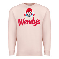Pale Pink wendys restaurant Premium Sweatshirt - linhVisuals