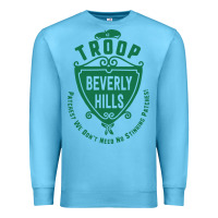 Ocean Blue troop beverly hills single color Premium Sweatshirt - linhVisuals