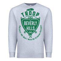 Heather Grey troop beverly hills single color Premium Sweatshirt - linhVisuals