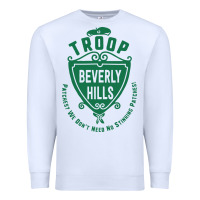 White troop beverly hills single color Premium Sweatshirt - linhVisuals