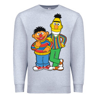 Heather Grey bert and ernie Premium Sweatshirt - linhVisuals