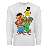Oatmeal Heather bert and ernie Premium Sweatshirt - linhVisuals