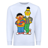 White bert and ernie Premium Sweatshirt - linhVisuals