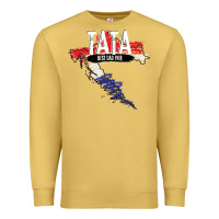 Antique Gold mens tata croatian father croatia bester papa father's day Premium Sweatshirt - linhVisuals